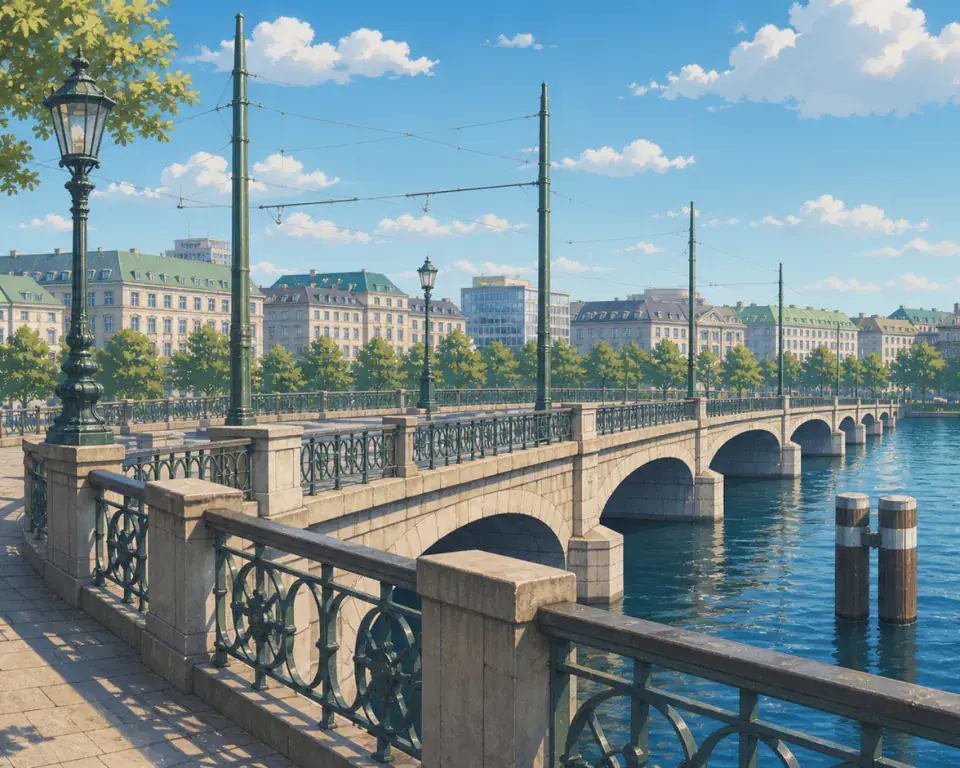 Kennedybrücke study card